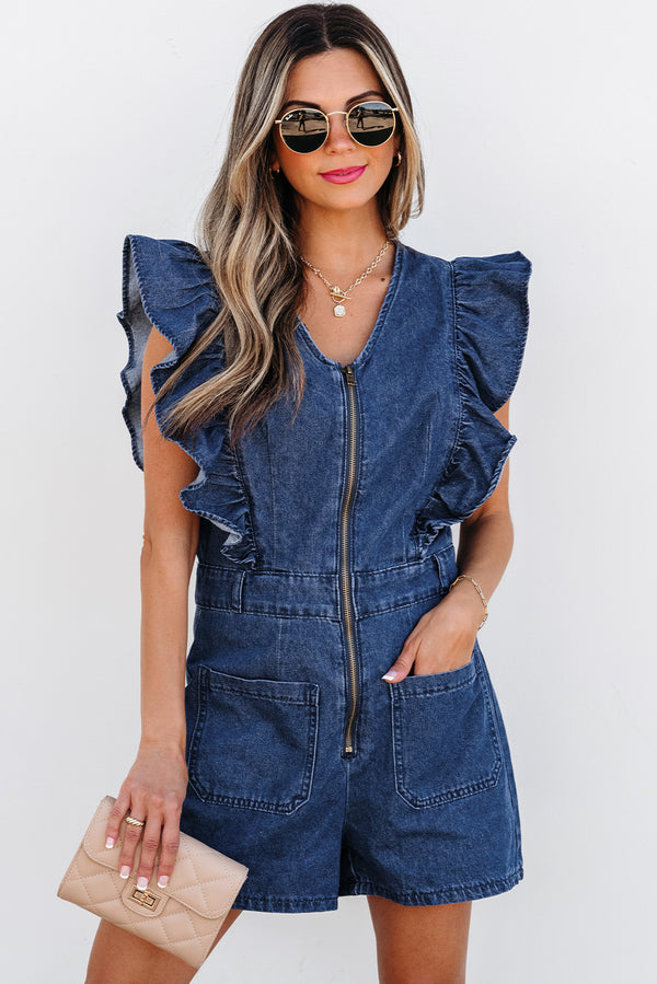 Denim Romper